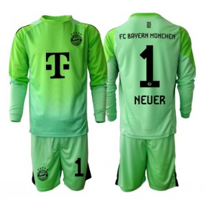 Fotbalové Dres Bayern Munich Manuel Neuer #1 Brankářské Dětské Domácí Oblečení 2025-26 Dlouhý Rukáv (+ trenýrky)